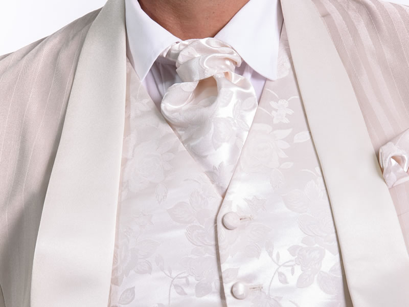 cream floral cravat